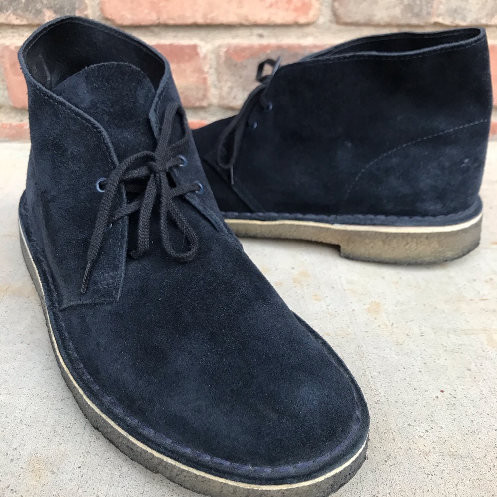 Clark’s Original Chukka Boots. Navy Blue Suede